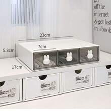 Bead Storage Box Desktop High & Low Drawer Box Transparent Drawer Style Compartment Storage Box Office Supplies Book Desktop Stationery Organizer Box Dorm Storage Organizer - Storage Box - View 12