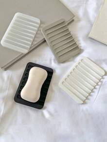 1pc Creative Soap Box With Drainage Tray, Bathroom Accessory, Bathroom Decor Accessory - Multicolor - View 1