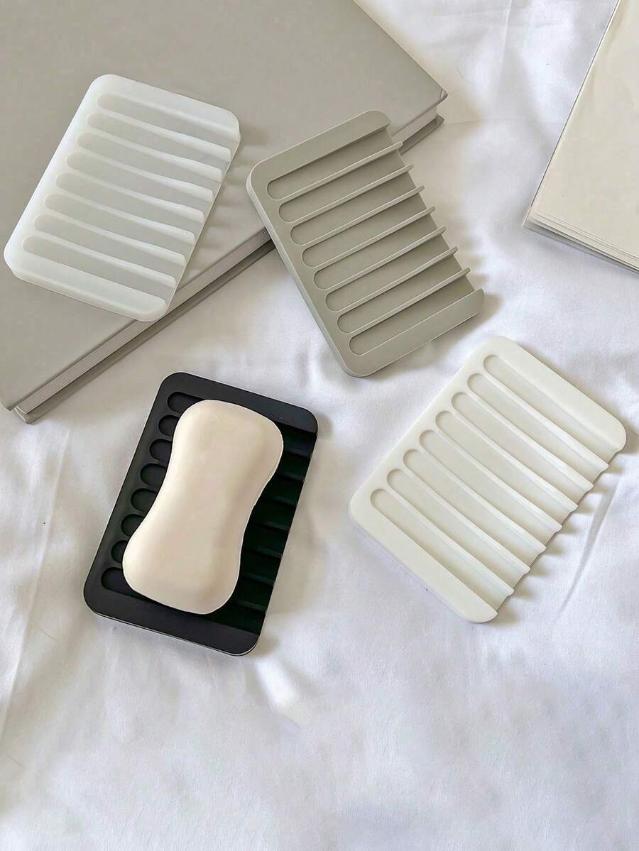 1pc Creative Soap Box With Drainage Tray, Bathroom Accessory, Bathroom Decor Accessory - Multicolor - View 1