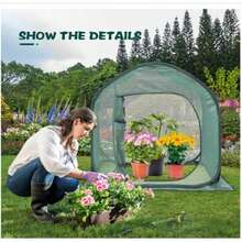 1 pezzo Tenda pieghevole pop-up per la protezione delle piante, copertura in rete traspirante contro insetti e uccelli, recinzione da giardino con cerniera per fiori, verdure, piantine, giardinaggio all'aperto - 1 pz - Visualizzare 1