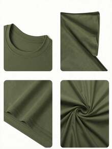 Men T-Shirts - Army Green - View 4