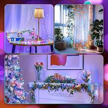 Waterproof Fairy String Lights, 8 Lighting Modes, Battery Box Powered Black Wire LED Lights, Suitable For Yard, Window, New Year Decoration, Batteries Not Included - Multicolor - View 6