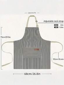 Adjustable Bib Apron With 2 Pockets, Chef Cooking Kitchen Restaurant Apron, Unisex, Suitable For Cooking And Baking, Functional Design, Suitable For Women, Practical Kitchen Wear, Suitable For Home Cooks, BBQ Enthusiasts And Crafters - Multicolor - View 7