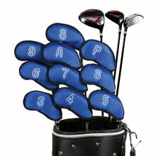 10pcs/Set Golf Iron Club Head Covers, Mesh Wear-Resistant With Thermal Lining, Protect Golf Iron Heads From Scratches, Simple Classic Style - Multicolor - View 12