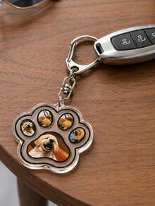 Custom Dog Paw Keychain,Personalized Keychain With Pet Photos,Customized Bag Charm,Customizable Keychain Accessories,With Gift Box/Without Gift Box,Memorial - Style a - View 4