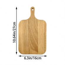 1pc Oak Wood Cutting Board With Handle, Wooden Meat Vegetable Fruit Bread Cheese Tray, Easy To Clean And Store, Kitchen Camping Meal Prep Accessory, Home Decor - View 11