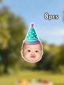 Custom Photo Birthday Banner,Multi-Style Party Hat Garland,First Birthday Party Decor, Decor,Photograph Backdrop,Family Gift, Wild One Party Theme - Multicolor - View 10