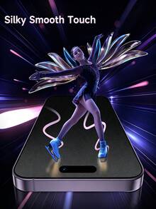 2片裝 18 Pro/18 Pro Max/17 Pro Max 磨砂高清螢幕保護貼，陶瓷軟膜材質，防摔防刮，陶瓷磨砂透明手機配件 - 無色 - 查看 5