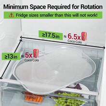 Rotating Refrigerator Organizer Tray (Set Of 2) - Suitable For Refrigerators, Kitchens, Tabletops, Cabinets, Pantries, And Countertops; Ideal For Organizing Items Such As Condiments. Dimensions: 14.56 X 11 Inches. - Freezer Parts - View 3