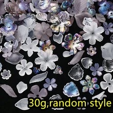 30克/包混合DIY珠子套装，包含花朵和叶子形状，适用于制作珠宝、钥匙扣、项链、手链和手工配件。 - 異形植物花 - 查看 13