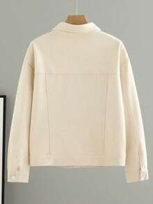 Spring/Autumn New Women's Short Jacket, Casual Versatile Loose Fit Elegant Fashion Jacket Top - Apricot - View 2