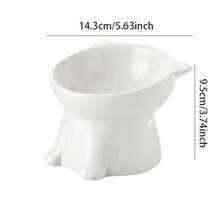 1pc Elevated Tilted Cat Bowl For Neck Protection - Anti-Spill Pet Feeding Bowl, Easy-To-Clean Cat Water Dish, Ergonomic Pet Food Bowl For Elegant Eating, Stable Non-Slip Pet Tableware, Essential Indoor Pet Supplies - 150ml - View 11