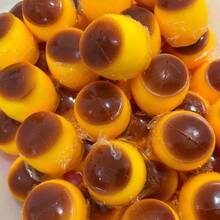 1pc Realistic Food-Shaped Fidget Toy, Caramel Pudding Handmade Ball Ornament, Squeaky Building Ball With Crisp Sound, Fun Desktop Collectible Gift For Kids - Multicolor - View 11