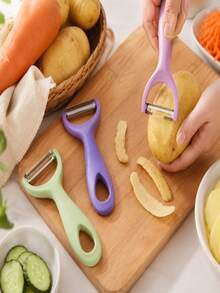 2pcs Peeler Set, Thin Skin Peeler To Reduce Waste, Ergonomic Handle Kitchen Tool, Suitable For Carrots And Potatoes - Multicolor - View 7