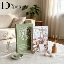 2/3Pcs Minimalist Indoor Decor Magazine Fake Book Model, Cozy Desktop Display Ornament, English Simulation Book - Decor Book - View 14
