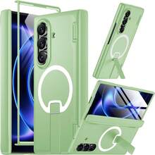 Casing Ponsel untuk Galaxy Z Fold 8 Ultra, Kompatibel dengan MagSafe, Pelindung Layar Terintegrasi dan Penyangga Tersembunyi, Perlindungan Engsel, Casing Ponsel Tahan Guncangan Kelas Militer - Hijau - Mint Green - View 11