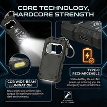 1PC/2PCS Super Bright Rechargeable Mini Keychain Flashlight Torch Multifunctional Portable LED Work Light For Outdoor Night & Work Use - Flashlight - View 3