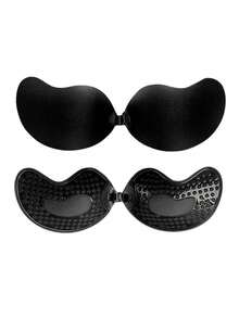 1/2pcs Mango-Shaped Self-Adhesive Strapless Front-Closure Invisible Back Adhesive Bra, Suitable For Wedding Dress - Multicolor - View 9