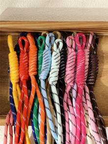 10/20pcs Random Color Nylon Rope DIY Handmade Weaving Set, Lanyard Keychain And Backpack Pendant Weaving Materials, Handmade Jewelry Craft Supplies - Colored Nylon Rope - View 7