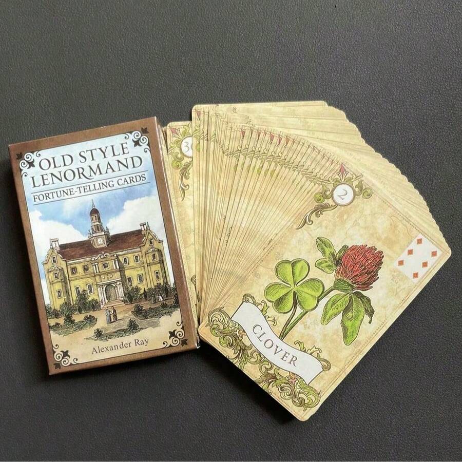 Vintage Lenormand Cards, Divination Tarot Cards, Divination Board Game, Family Gathering Entertainment Game - Multicolor - View 1