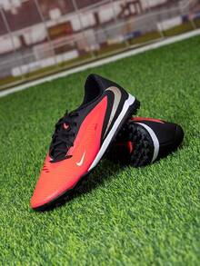 Nike Men's Football Shoes PHANTOM 6 LOW ACAD TF On-Field Training TF Stud Football Shoes HQ2325-600 - Black/Red - View 2