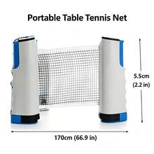1-2pcs Portable Table Tennis Net Set, Foldable, Non-Slip And Easy To Store & Install. Ideal Table Tennis Accessories - Multi-color Random - View 6