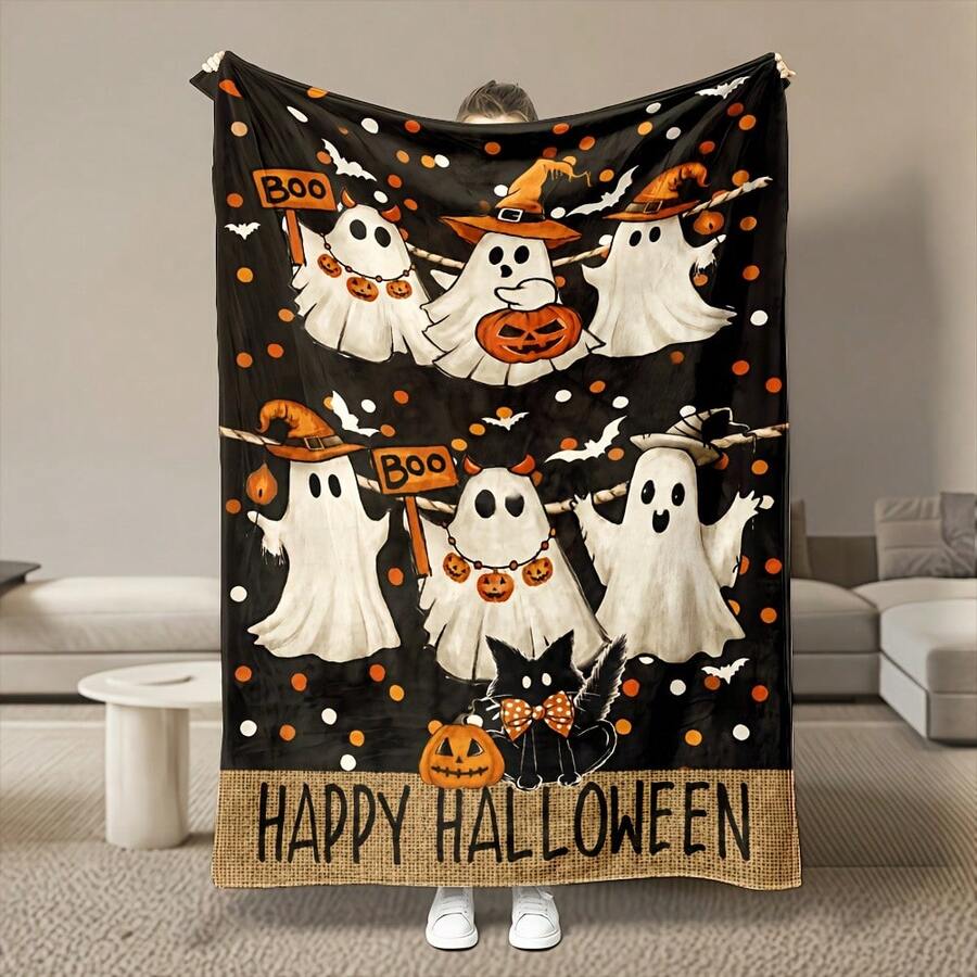 Sofa Blankets, Throw Blankets & Nap Blankets - Black and White - View 1