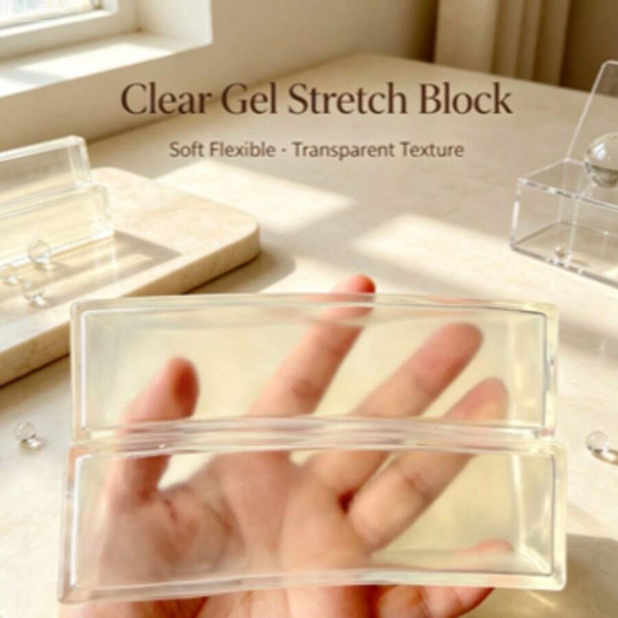 1 st transparent lång remsa handgjord bollbyggblock ljudaktiverad klämboll med långsam återfjädrande leksak
