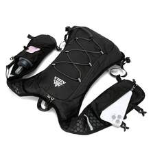 500ml Soft Water Bottle Hydration Vest, Lightweight Backpack With Water Bottle Holder, Unisex Running Vest With Storage Function, Adjustable Shoulder Straps, Suitable For Trail Running, Marathon, Cycling And Other Sports - 黑色 - 查看 9