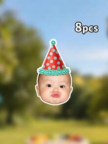 Custom Photo Birthday Banner,Multi-Style Party Hat Garland,First Birthday Party Decor, Decor,Photograph Backdrop,Family Gift, Wild One Party Theme - Multicolor - View 29