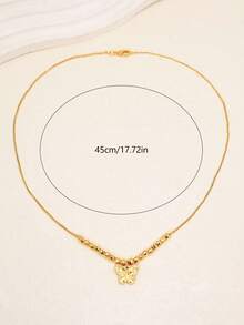 1pc Fashionable Personalized Design Necklace Pendant With Tassel, Versatile Women's Collarbone Chain - Butterfly - View 7