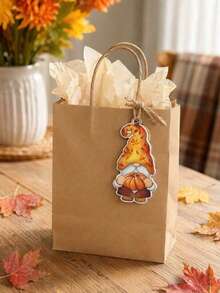 24pcs/1pc Thanksgiving Elf Hanging Ornaments, Autumn Harvest Hanging Decorations, Happy Autumn Tree Hanging Ornaments, Pumpkin Leaf Flower Mixed Paper Cutouts, Autumn Tree Decorative Hanging Ornaments, Suitable For Autumn Holiday Party Harvest Supplies, Home Decor - Multicolor - View 7