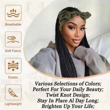 Women's Bow-Knot Rabbit Ear Headband (1-Pack/3 Packs) - Bohemian-Style Wide Headband With A Cute Rabbit-Ear Bow. - Multicolor - View 5