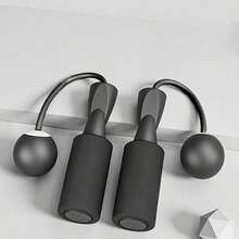 1 Pair Premium Weighted Cordless Jump Rope With Foam Handles, Dual-Use Jump Rope For Fitness, Workout, Exercise - Multicolor - View 15