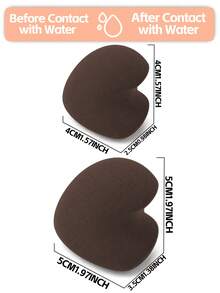 2/4/6/8/12PCS Optional Brown Iron Shape Multi-Functional Makeup Sponge Wet Dry Use Foundation Blender Cosmetic Beauty Tool - Multicolor - View 2