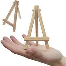 10pcs Mini Wooden Desktop Easel Set, Suitable For Displaying Wedding Place Cards, Party Table Numbers, Photos And Signs, No Assembly Required, Foldable - A - View 5