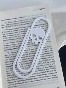 2D Flat Skull Paperclip Bookmarks, Gothic Book Additions Designed For Readers, Suitable For Halloween Decorations, Halloween Gift - Skull Bookmark - View 8