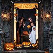 1pc Halloween Hollow Out Decorative Banner, Scary Halloween Decoration Photo Backdrop, Halloween Party Supplies, Suitable For Outdoor And Indoor Front Door Decoration, Multiple Styles - 1 - View 25