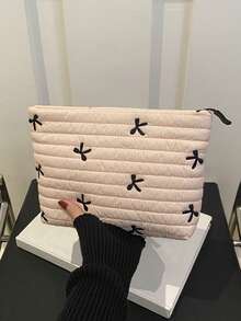 Nicekee Simple And Atmospheric Retro Practical Texture Quilted Clutch With Butterfly Print Design, Suitable For Outdoor Camping And Short Trips. - Multicolor - View 8