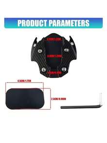 1pc Motorcycle Side Stand Foot Pad, Aluminum Alloy Motorcycle Side Stand Foot Pad With Textured Surface, Motorcycle Side Stand Foot Pad Extension Plate - A - View 5