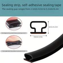 1/5/6/8/10m/26.2ft Door Gap Sealing Strip, Door Gap Soundproofing Strip, Door & Window Weather Stripping, Self-Adhesive Sealing Strip, Suitable For Door & Window Gaps, Noise Reduction, Windproof - Multicolor - View 2