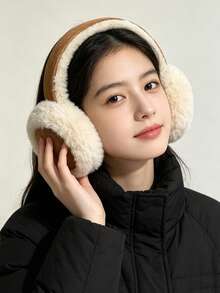 1pc Girls/Soft Plush Ear Muffs - Winter Warmth, Suitable For Outdoor Activities, Christmas, New Year, Cold Weather, Lightweight And Durable, Comfortable Fit, Soft Plush Material, Strong Warmth, Multiple Color Options, Classic Minimalist Design - Multicolor - View 5