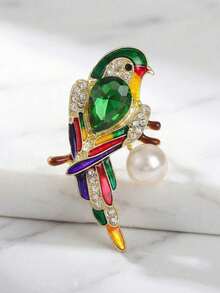 Fashion Parrot Brooch, Suitable For Party Wear, Funny Goose Brooch, Interesting Briefcase Goose Brooch, Suitable For Jacket And Backpack - Green - View 12