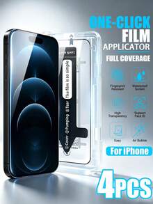 4pcs High Definition [Dust-Free Screen Protector] Tempered Glass Material, Ultra-Thin Design Not Heavy, Smooth Surface With Delicate Soft Touch, Waterproof And Anti-Fingerprint, Dust-Free Quick Installation, One Cover One Pull, Easy Installation For Beginners, Compatible With IPhone17e/17 Pro Max/17 Pro//17/16 Pro Max/16 Pro/16 Plus/16/15 Pro Max/15//14/13 And Other Models. - Clear - View 25