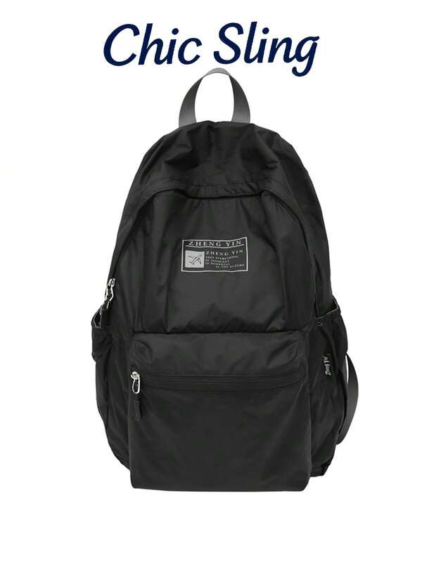 SHILAN Soft Crinkle Fabric Water Repellent Daypack Adjustable Shoulder Straps Casual Daily Commute Outdoor Travel Shoulder Bag
