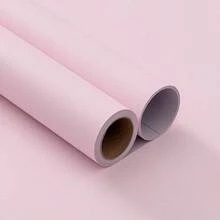1 捲現代磨砂淺粉色自黏可移除防水乙烯基壁紙，適用於客廳、臥室裝飾、廚房櫥櫃抽屜貼紙，居家裝飾 - 純色 - 查看 4