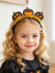 Halloween Fun Pumpkin Headband, Unique Cute Photo Prop Hair Accessory, Suitable For Cosplay Costume Performance - Multicolor - View 2