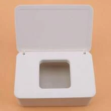 Nueva caja de pañuelos de plástico, tapa de caja de almacenamiento de toallitas húmedas, caja de almacenamiento de papel de pañuelos, dispensador de pañuelos, caja de almacenamiento de servilletas para el hogar y comedor - Multicolor - Ver 4