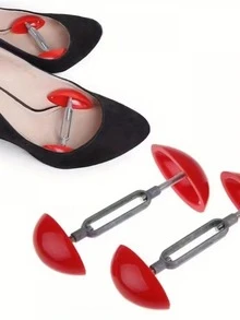 1 Pair Adjustable Mini Shoe Stretchers, Suitable For High Heels, Sneakers And Simulation Shoes - Anti-Wrinkle Shaping Tool, Easy-To-Use Expander, Enhance Foot Comfort, Shoe Maintenance Tool, Shoe Shaper, Random Color - A - View 3