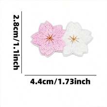 18 Stücke/Set Pflaumenblüten- und Schmetterlings-Stickerei-Patches, Bügelpatches, Kleidung Dekorations-Patches - A - Übersicht 6